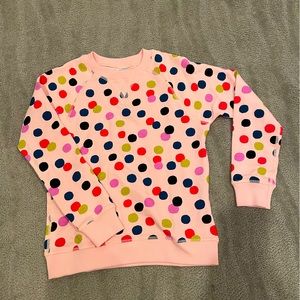Pink polka dot sweatshirt